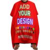 AJIOCIEU Custom Barber Cape, Personalized Salon Haircut Capes, Customized Add You Own Picture or Word Barber Apron, for Salon Hair Styling Barbershop, Bright Red view 1