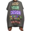 AJIOCIEU Custom Barber Cape, Personalized Hairdressing Apron with Adjustable Neckline - Design to Add the Unique Images and Text Barber Apron, for Home and Barbershop, Grayish Yellow view 1