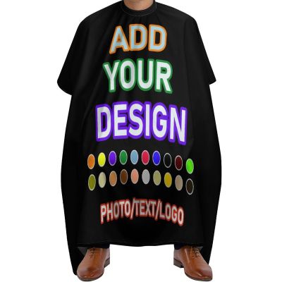 Custom Barber Cape, Personalized Salon Haircut Capes, Customized Add You Own Picture or Word Barber Apron, for Salon Hair Styling Barbershop, Black