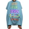 AJIOCIEU Custom Barber Cape, Personalized Hairdressing Apron with Adjustable Neckline - Design to Add the Unique Images and Text Barber Apron, for Home and Barbershop, Sky Blue view 1