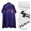 AJIOCIEU Custom Barber Cape Design Add Your Own with Personalized Logo Photo Haircut Apron with Adjustable Neckline Hairdressing Apron, for Adult Men Women Barber Cape, Lilac view 3