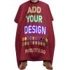 AJIOCIEU Custom Barber Cape, Personalized Hairdressing Apron with Adjustable Neckline - Design to Add the Unique Images and Text Barber Apron, for Home and Barbershop, Dark Red view 1