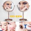 Brushed Red Bronze Tabletop Rotation Makeup Mirror, Double Side 1X /3X Magnification Cosmetic Mirror, Countertop Standing HD Shaving Mirror, Vanity Mirror for Beauty Salon Anti-Fingerprint,B,8Inch view 2