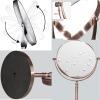Brushed Red Bronze Tabletop Rotation Makeup Mirror, Double Side 1X /3X Magnification Cosmetic Mirror, Countertop Standing HD Shaving Mirror, Vanity Mirror for Beauty Salon Anti-Fingerprint,B,8Inch view 3