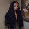 13x4 Lace Front Wigs Human Hair Pre Plucked 150% Density Brazilian Wet and Wavy Human Hair Wigs for Black Women Glueless Curly Lace Frontal Wigs Natural Color (22 inch, 13x4 lace front wig) view 3