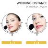 8 Inch Tabletop Rotation Makeup Mirror with Crystal, Double Side Magnification Cosmetic Mirror, Standing HD Beauty Shaving Mirror, Countertop Vanity Mirror for Hotel,C,3X view 2