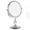 8 Inch Tabletop Rotation Makeup Mirror with Crystal, Double Side Magnification Cosmetic Mirror, Standing HD Beauty Shaving Mirror, Countertop Vanity Mirror for Hotel,A,8X view 1
