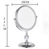 8 Inch Tabletop Rotation Makeup Mirror with Crystal, Double Side Magnification Cosmetic Mirror, Standing HD Beauty Shaving Mirror, Countertop Vanity Mirror for Hotel,A,8X view 4
