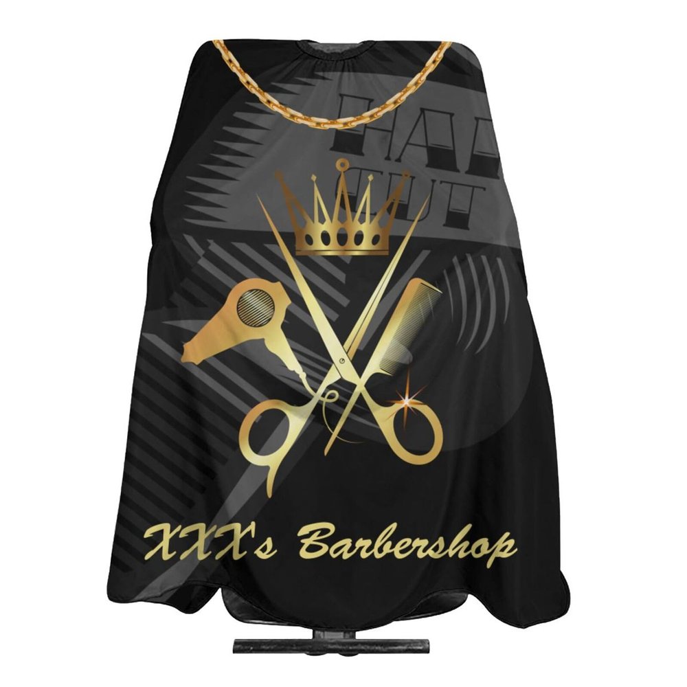 Custom Barber Cape Hairdresser Cape, Add Your Photo Text Logo Personalized Salon Cape for Men, Customized Hair Cutting Cape for Home Salon Barbershop