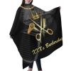 Custom Barber Cape Hairdresser Cape, Add Your Photo Text Logo Personalized Salon Cape for Men, Customized Hair Cutting Cape for Home Salon Barbershop view 2