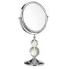8 Inch Tabletop Rotation Makeup Mirror with Crystal, Double Side Magnification Cosmetic Mirror, Standing HD Beauty Shaving Mirror, Countertop Vanity Mirror for Hotel,B,5X view 1