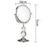 8 Inch Tabletop Rotation Makeup Mirror with Crystal, Double Side Magnification Cosmetic Mirror, Standing HD Beauty Shaving Mirror, Countertop Vanity Mirror for Hotel,B,5X view 4