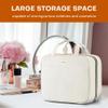 BAFAMYE 5.8L Travel Toiletry Bag for women - 2.1 GAL Water-resistant Makeup Cosmetic Bag Organizer With Hanging Hook for Travel Accessories Shampoo Full-size Container, Beige view 3