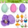 9 Packs Easter Bubble Bath Bombs with Easter Surprise Toys Inside for Kids Girls Boys, Natural Organic Bubble Easter Bath Eggs, Easter Basket Stuffers Gifts view 4