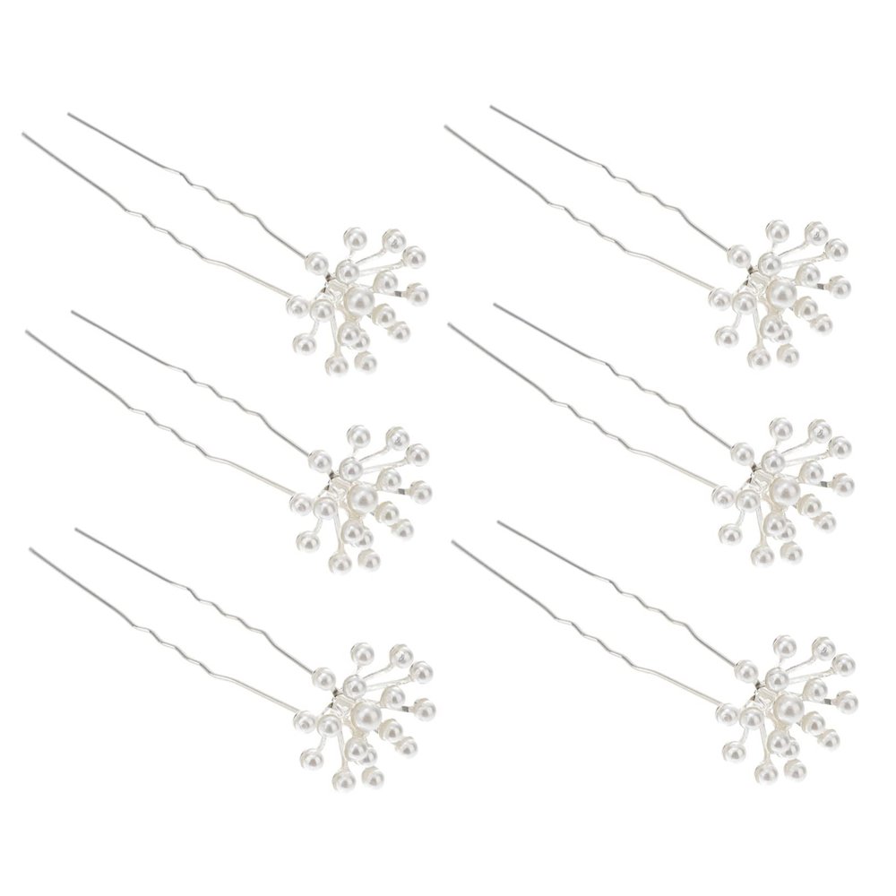 Beatifufu 20pcs Gypsophila Bridal Hairpins U-shaped Hair Forks for Weddings Hair Decor for Parties and Banquets Sparkling Accessories for Women