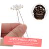Beatifufu 20pcs Gypsophila Bridal Hairpins U-shaped Hair Forks for Weddings Hair Decor for Parties and Banquets Sparkling Accessories for Women view 2