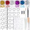 Face Gems Body Glitter Gel Face Heart Star Stickers with Makeup Glue view 1