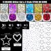 Face Gems Body Glitter Gel Face Heart Star Stickers with Makeup Glue view 2