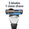 Amazon Basics 3-Blade Razor Cartridge, 3 Piece Set, Black | Motion Sphere | Dual Lubrication | Includes Handle | Pack of 3 view 3