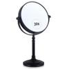 20X Magnified Makeup Mirror with Stand - Double Sided 20x and 1x Cosmetic Mirror for Make Up Desk, Dressing Table, Bathroom Countertop - 6" Wide & 12" Tall (Black) view 1