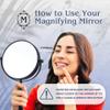 20X Magnified Makeup Mirror with Stand - Double Sided 20x and 1x Cosmetic Mirror for Make Up Desk, Dressing Table, Bathroom Countertop - 6" Wide & 12" Tall (Black) view 4