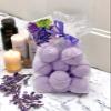 Bath Bombs 14 Set 1 oz/ea, Natural and Organic USA Handmade Bath Fizzies | Nourishing Shea & Coco Butter | Relaxing Aromatherapy | Gift Idea | Vegan & Cruelty-Free, Skin Friendly - Lavender Vanilla view 2