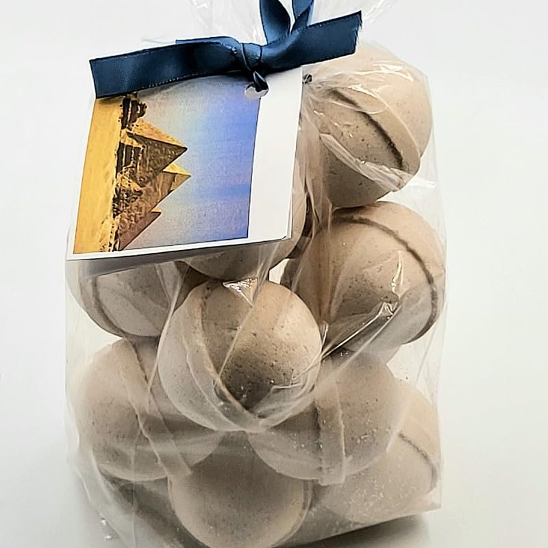 Bath Bombs 14 Set 1 oz/ea, Natural & Organic USA Handmade | Infused Essential Oils | Nourishing Shea & Coco Butter | Relaxing Aromatherapy | Vegan & Cruelty-Free, Skin Friendly - Egyptian Musk