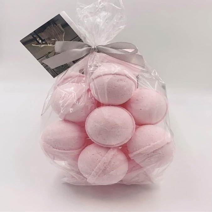 Bath Bombs 14 Set 1 oz/ea, Natural and Organic, USA Handmade | Aromatic Bath Fizzies, Stress Relief | Nourishing, Shea & Coco Butter | Gift Set | Vegan & Cruelty-Free - Raspberry Sangria