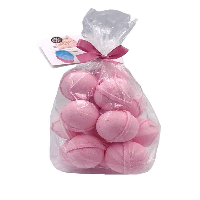 Bath Bombs 14 Set 1 oz/ea, Natural & Organic USA Handmade | Infused Essential Oils | Skin-Nourishing, Shea & Coco Butter | Perfect Spa Gift | Vegan & Cruelty-Free, Skin Friendly - Cotton Candy