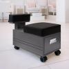 AleraII Pedicure Cart with Footrest Beauty & Spa Nail Salon Furniture, Grey view 2