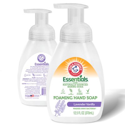 Arm & Hammer Foaming Hand Soap for Skin Cleaning - Cleanser with Lavender Vanilla Scent - Hand Soap Pump with Aloe Vera & Different Ingredients 12.5 Fl Oz (370mL)
