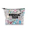 G2TUP Surgical Tech Gift Surgical Technologist Makeup Bag Scrub Tech Appreciation Cosmetic Bag Surgical Nurse Doctor Gift Scrub Tech Week Gift (Surgical Technologist MB) view 1