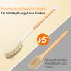Backski Body Scrubber Anti Slip for Shower, Shower Brush Long Handle with Stiff and Soft Bristles, Body Wash Exfoliating Back Scrubber for Bath or Dry Brushing Body Brush(Orange) view 4