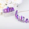 Teyglen Raw Crystal Quartz Headband Hair Comb Clear Crystal Headband Natural Stone Hair Hoop Band Moon Goddess Witch Headpiece for Women Girls Halloween Party (Purple) view 3