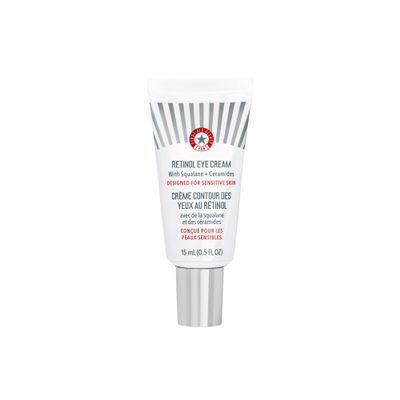 First Aid Beauty - Retinol Eye Cream with Squalane + Ceramides, Encapsulated Retinol Serum for Delicate Skin, Helps Improve Appearance of Fine Lines and Wrinkles, Safe for Sensitive Skin, 0.5 oz