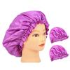 2 Pcs Satin Hair Bonnet for Sleeping Silk Bonnet Sleep Cap Hair Wrap for Women Curly Natural Hair (Purple) view 1