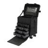 Goudergo Portability Rolling Makeup Case with Wheels, Cosmetic Case Trolley, Make Up Suitcase Cosmetic Trolley for Makeup Enthusiasts and Hair Barbers/Stylists view 1