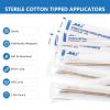 JMU 6 Inch Sterile Cotton Tipped Applicators, 200 Count Long Cotton Swabs, Wood Shaft Medical Swabs view 2