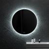 32 Modern LED Backlit Bathroom Mirror, Diffused Soft Light, Defogging Function, CRI>90, Adjustable Light Brightness & Temperature 3000K, 4500K, 6000K, 0.2" Thick High-Definition Silver Mirror view 3