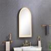 39in. W x 26in. H Oversized Rectangular Brushed Gold Framed LED Mirror Anti-Fog Dimmable Wall Mount Bathroom Vanity Mirror Wall Mirror Kit for Gym and Dance Studio view 2