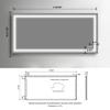 6028 inch Bathroom LED Mirror Anti- Fog Mirror with Button view 2