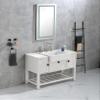 40 * 24 LED Lighted Bathroom Wall Mounted Mirror with High Lumen+Anti-Fog Separately Control+Dimmer Function view 1