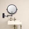 8-inch Wall Mounted Makeup Vanity Mirror, 1X / 10X Magnification Mirror, 360 Swivel with Extension Arm (Black) view 2