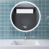 24 in. Round Wall-Mounted Dimmable LED Bathroom Vanity Mirror with Defogger and Bluetooth Music Speaker view 1