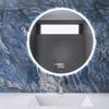 24 in. Round Wall-Mounted Dimmable LED Bathroom Vanity Mirror with Defogger and Bluetooth Music Speaker view 3
