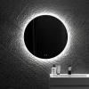 24 Modern LED Backlit Bathroom Mirror, Diffused Soft Light, Defogging Function, CRI>90, Adjustable Light Brightness & Temperature 3000K, 4500K, 6000K, 0.2" Thick High-Definition Silver Mirror view 3