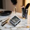Black Eyeliner Sharpener Makeup Pencil Sharpener Pencil Sharpeners for Eyebrow Eyeliner Pencil Makeup Tools Dual Holes Eye Pencil Sharpener with Cover Portable Cosmetic Makeup Brushes and Tools view 3