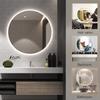 24 inch Acrylic LED Round Mirror Make up Mirror 3 Brightness Cosmetic Mirror Memory Function Anti-Fog view 2