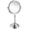 Washcadg Chrome Double Side Tabletop Makeup Mirror, 360 Rotation Magnification Beauty Cosmetic Mirror, HD Shaving Mirror for Table, Standing Vanity Mirror for Beauty Salon,8inch,5X view 1