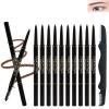 12Pcs Waterproof Light Brown Eyebrow Pencil Set, Professional Brow Micro Eyebrow Retractable Pencil, Ultra Fine Long Lasting for Perfect Eye Liner Brows Eye Makeup Shaping & Filling Brow Gel Pen- 02 view 1
